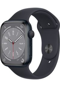 APPLE - Smartwatch Apple Watch 8 GPS + Cellular 41mm Midnight Alu Sport Granatowy (MNHV3WB/A ). Rodzaj zegarka: smartwatch. Kolor: niebieski. Styl: sportowy