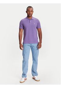 United Colors of Benetton - United Colors Of Benetton Polo 3089J3179 Fioletowy Regular Fit. Typ kołnierza: polo. Kolor: fioletowy. Materiał: bawełna