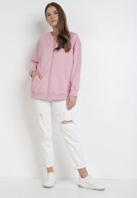 Born2be - Różowa Bluza Leupheia. Kolor: różowy. Materiał: bawełna. Długość rękawa: długi rękaw. Długość: długie #6