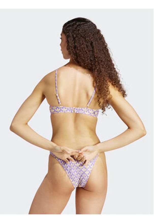 Adidas - adidas Góra od bikini Originals Monogram Swim Top H49589 Fioletowy. Kolor: fioletowy. Materiał: syntetyk