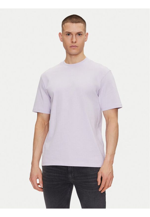 Hugo - HUGO T-Shirt Dapolino 50488330 Fioletowy Relaxed Fit. Kolor: fioletowy. Materiał: bawełna