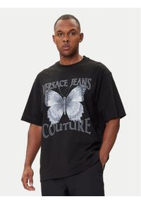 Versace Jeans Couture T-Shirt 79GAHP06 CJ01P Czarny Regular Fit. Kolor: czarny. Materiał: bawełna #1