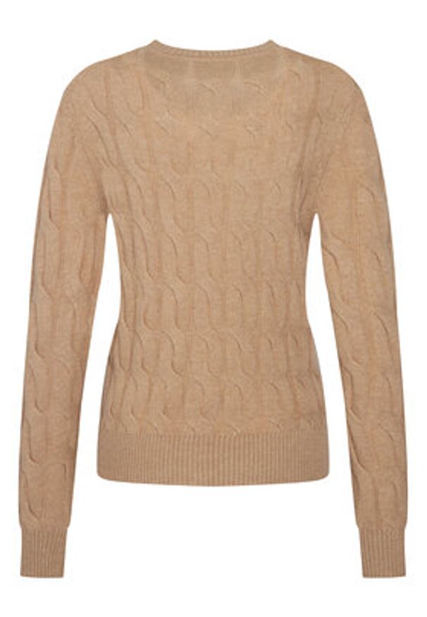 TOMMY HILFIGER - Tommy Hilfiger Kardigan WW0WW47463 Beżowy Regular Fit. Kolor: beżowy. Materiał: wełna