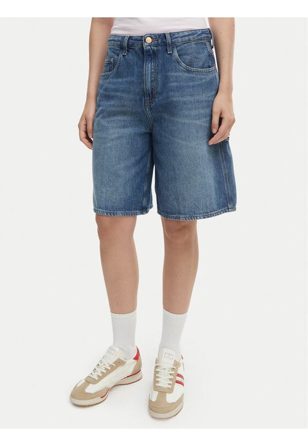 Tommy Jeans Szorty jeansowe DW0DW22693 Niebieski Relaxed Fit. Kolor: niebieski. Materiał: bawełna