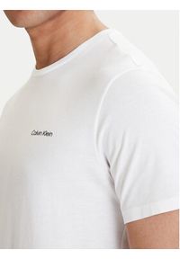 Calvin Klein T-Shirt Micro Logo LV04LC255G Biały Regular Fit. Kolor: biały. Materiał: bawełna #4
