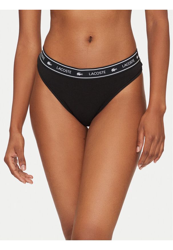 Lacoste Stringi 8F1342 Czarny. Kolor: czarny. Materiał: bawełna