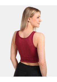 Damski bezszwowy crop top Kilpi LIARA-W. Kolor: czerwony
