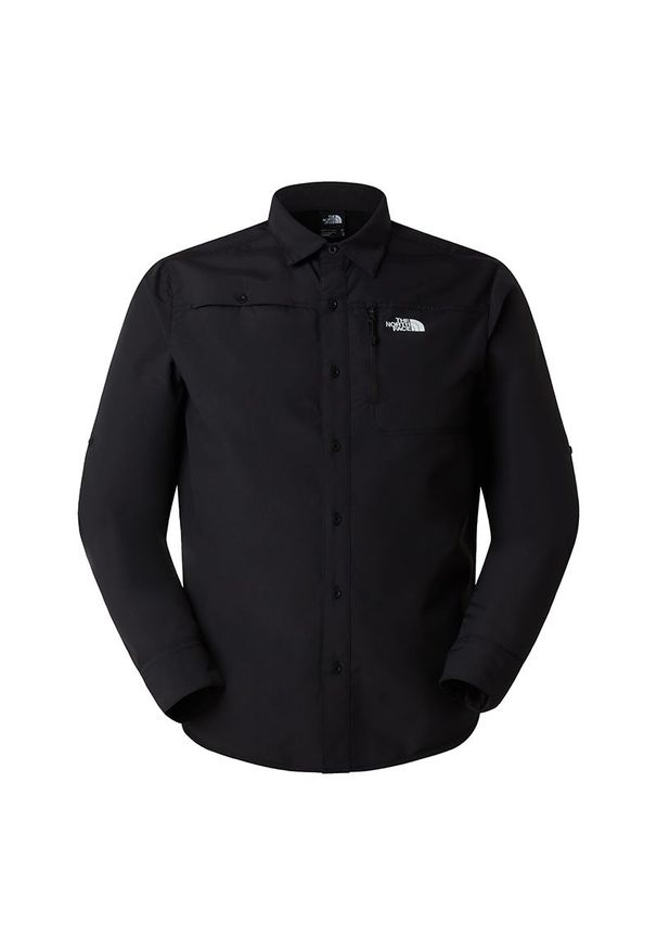 Koszula męska The North Face Sequoia 0A8FU5JK31 - czarna. Kolor: czarny. Materiał: skóra, nylon. Styl: wakacyjny, klasyczny