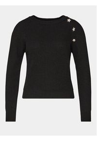 Kontatto Sweter 3M1238 Czarny Regular Fit. Kolor: czarny. Materiał: wiskoza, syntetyk #3