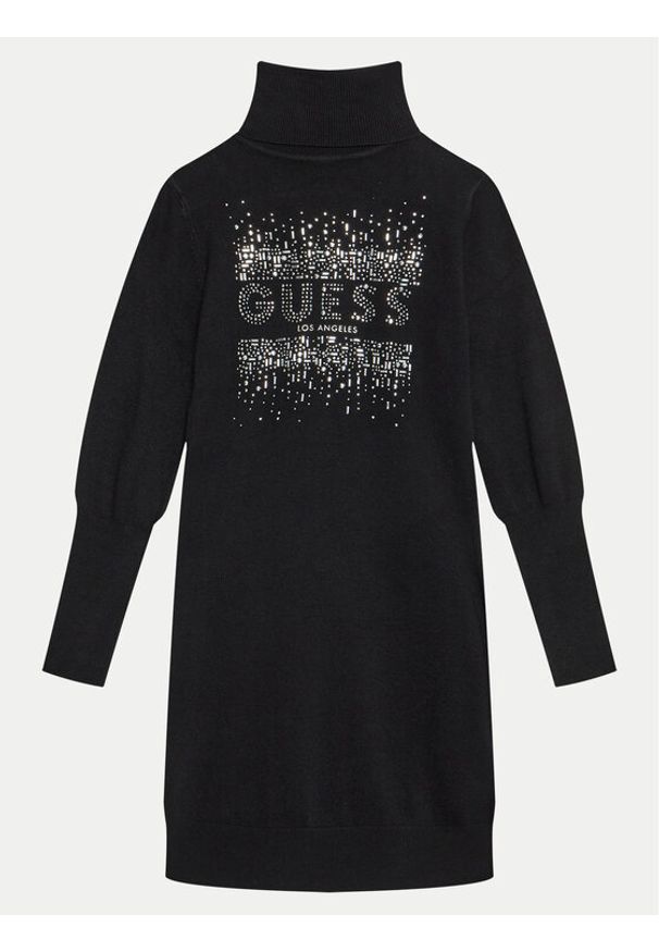 Guess Sukienka dzianinowa J4BK13 Z2NQ2 Czarny Comfort Fit. Kolor: czarny. Materiał: wiskoza