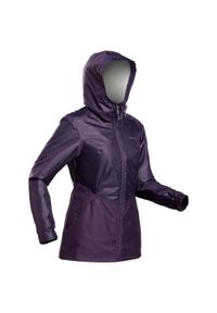 quechua - Kurtka turystyczna zimowa damska Quechua SH100 Warm -5°C wodoodporna. Okazja: na co dzień. Kolor: fioletowy. Materiał: polar, poliester, materiał. Sezon: zima. Styl: casual #1