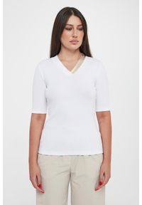 PESERICO - T-shirt damski prążkowany PESRICO. Materiał: prążkowany #2