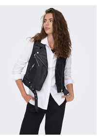 only - ONLY Bezrękawnik Vera 15239240 Czarny Regular Fit. Kolor: czarny. Materiał: skóra. Długość rękawa: bez rękawów #8
