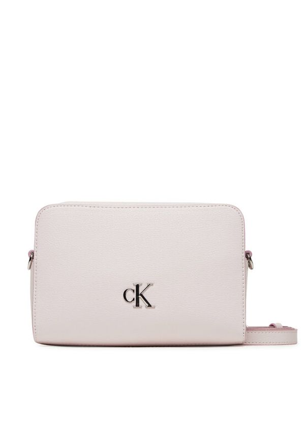 Calvin Klein Jeans Torebka Minimal Monogram Ew Camera Bag LV04K3162G Écru. Materiał: skórzane