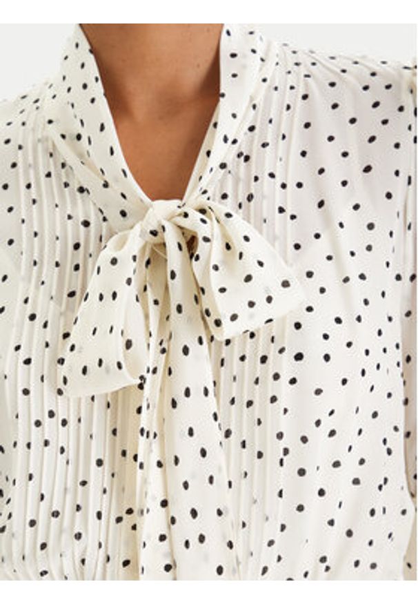 Luisa Spagnoli Sukienka koszulowa Pinasca 542839 Écru Regular Fit. Materiał: jedwab. Typ sukienki: koszulowe