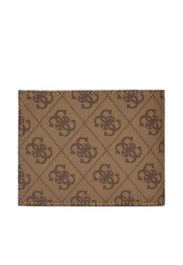 Guess Duży Portfel Męski SMVELE LEA24 Beżowy. Kolor: beżowy. Materiał: skóra