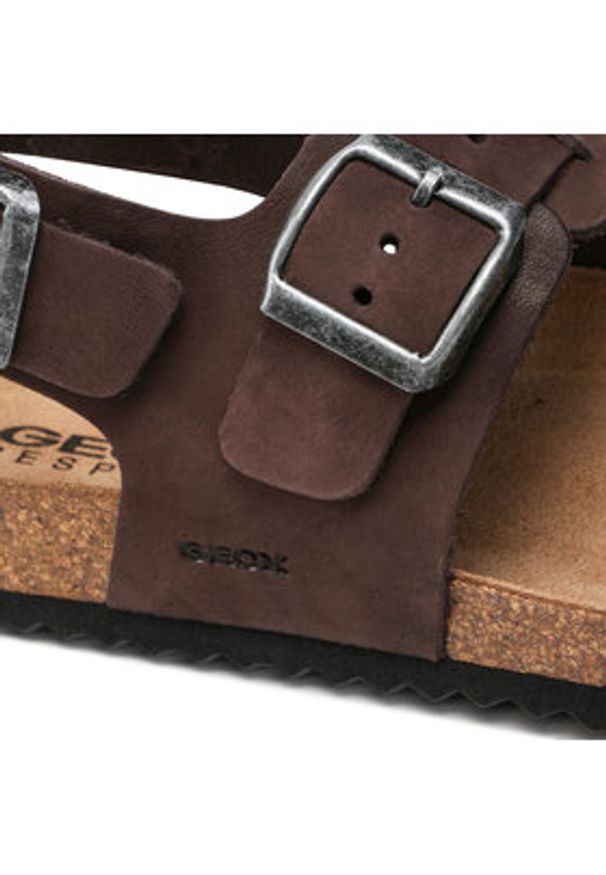 Geox Sandały U Sandal Ghita A U159VA 00032 C6024 Brązowy. Kolor: brązowy. Materiał: skóra, nubuk