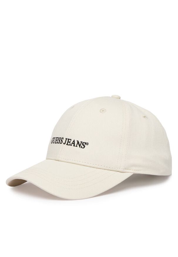 Guess Jeans Czapka z daszkiem M4BZ26 WF8V1 Écru. Materiał: materiał