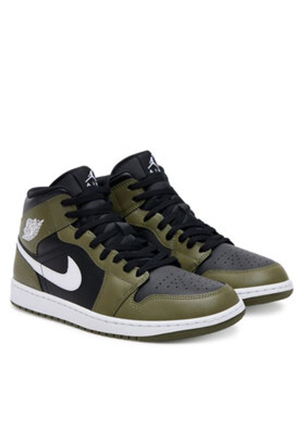 Nike Sneakersy Jordan 1 Mid DQ8426 103 Zielony. Kolor: zielony. Materiał: skóra
