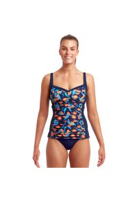 FUNKITA - Damski jednoczęściowy kostium kąpielowy Funkita Form Ruched Panelled. Kolor: niebieski #1