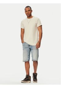 G-Star RAW - G-Star Raw T-Shirt Lash D16396-B353 Kremowy Regular Fit. Kolor: kremowy. Materiał: bawełna #4