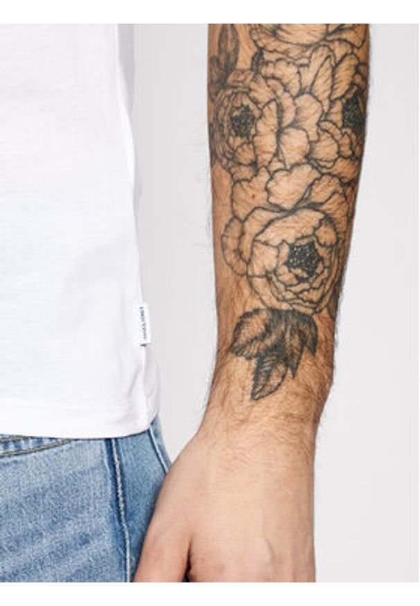 Jack & Jones - Jack&Jones T-Shirt Organic Basic 12156101 Biały Slim Fit. Kolor: biały. Materiał: bawełna