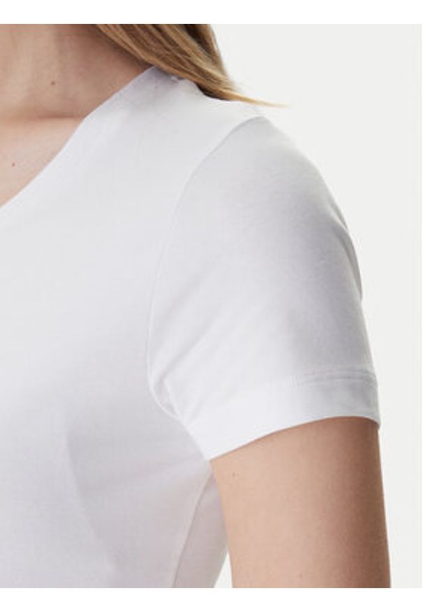 EA7 Emporio Armani T-Shirt 7W000977 AF10373 Biały Regular Fit. Kolor: biały. Materiał: bawełna