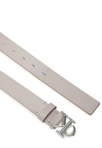 Calvin Klein Pasek Damski Monogram Plaque Buckle 25Mm LV04K7017G Biały. Kolor: biały. Materiał: skóra