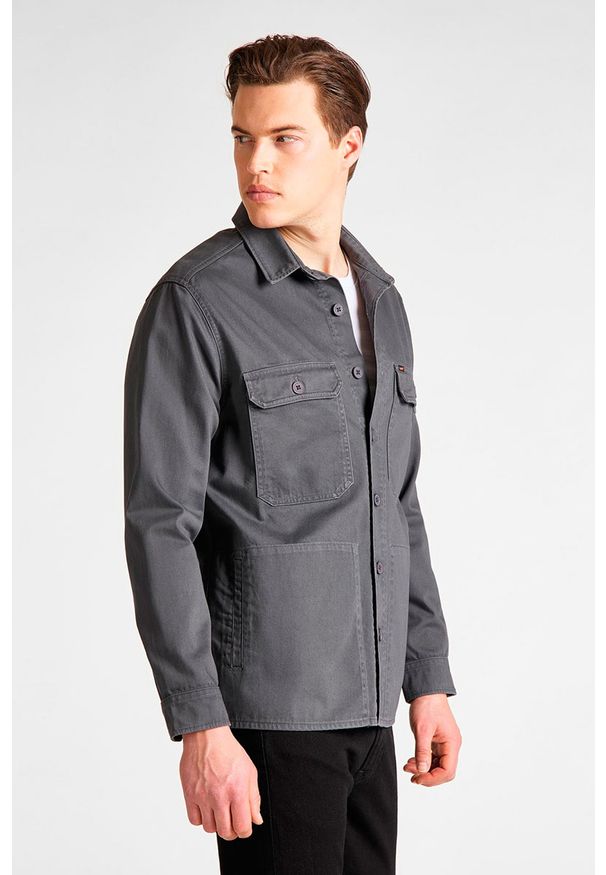 Lee - LEE WORKWEAR OVERSHIRT MĘSKA KOSZULA STEEL GREY L68DLD90 112117095