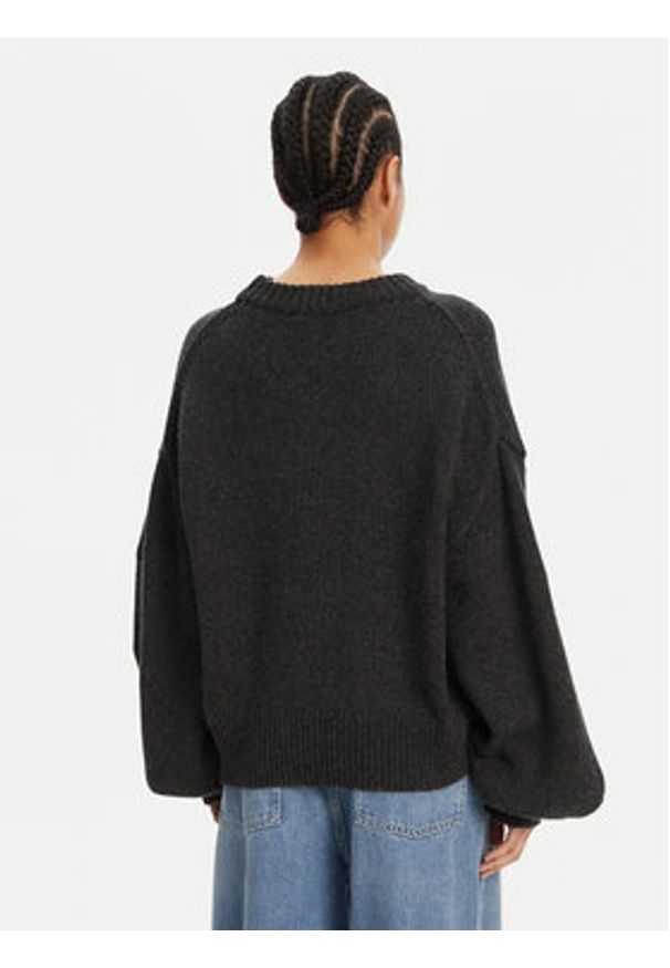 ROTATE Sweter 1133771745 Szary Oversize. Kolor: szary. Materiał: wełna, syntetyk