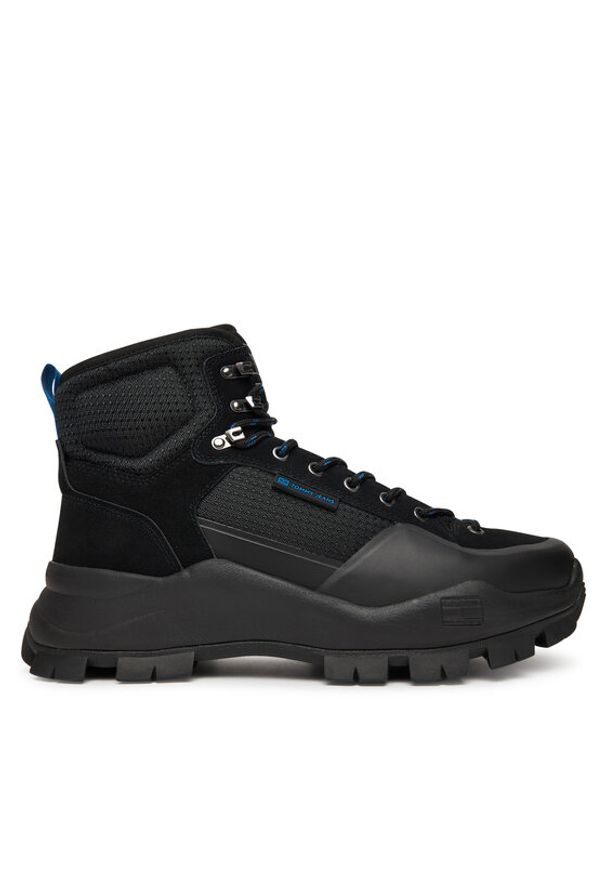 Tommy Jeans Trekkingi Tjm Hybrid Boot EM0EM01633 Czarny. Kolor: czarny. Materiał: skóra, zamsz. Sport: turystyka piesza
