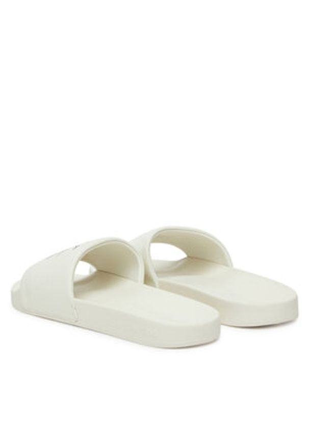 Calvin Klein Jeans Klapki Slide Monologo Cv YM0YM01367 Biały. Kolor: biały. Materiał: materiał