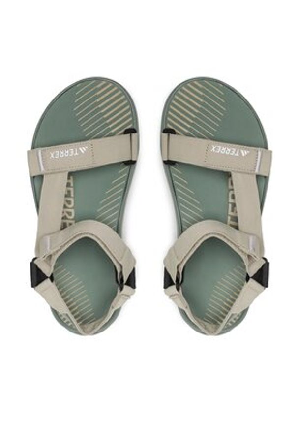 Adidas - adidas Sandały Terrex Hydroterra Light Sandals ID4274 Zielony. Kolor: zielony. Materiał: materiał