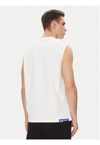 Karl Lagerfeld - KARL LAGERFELD Tank top A2M17053 Biały Relaxed Fit. Typ kołnierza: dekolt w karo. Kolor: biały. Materiał: bawełna #3