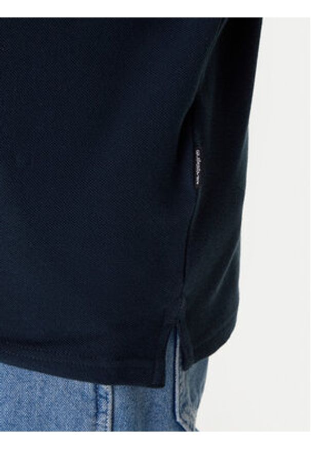 Quiksilver Polo Pique EQYKT04392 Granatowy Regular Fit. Typ kołnierza: polo. Kolor: niebieski. Materiał: bawełna