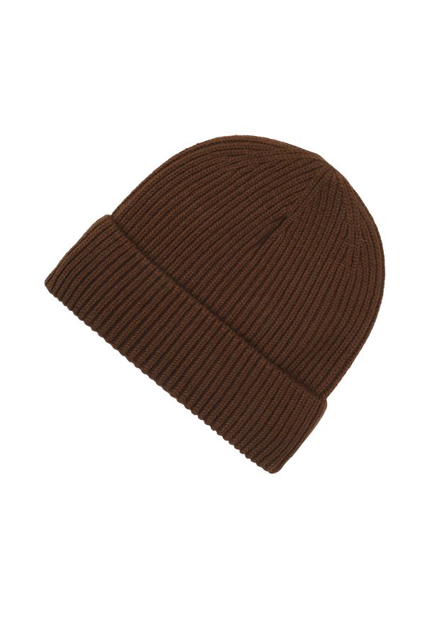 Czapka New Balance LAH53008ROK – brązowa. Kolor: brązowy. Materiał: akryl. Sezon: zima