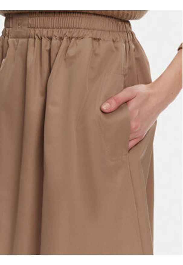 Marella Spódnica trapezowa Cairo 2523106074 Beżowy Regular Fit. Kolor: beżowy. Materiał: bawełna