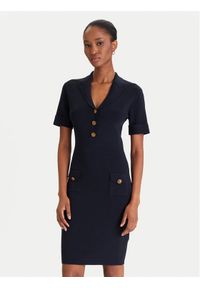 Guess Sukienka dzianinowa W5YK29 Z0130 Granatowy Slim Fit. Kolor: niebieski. Materiał: syntetyk