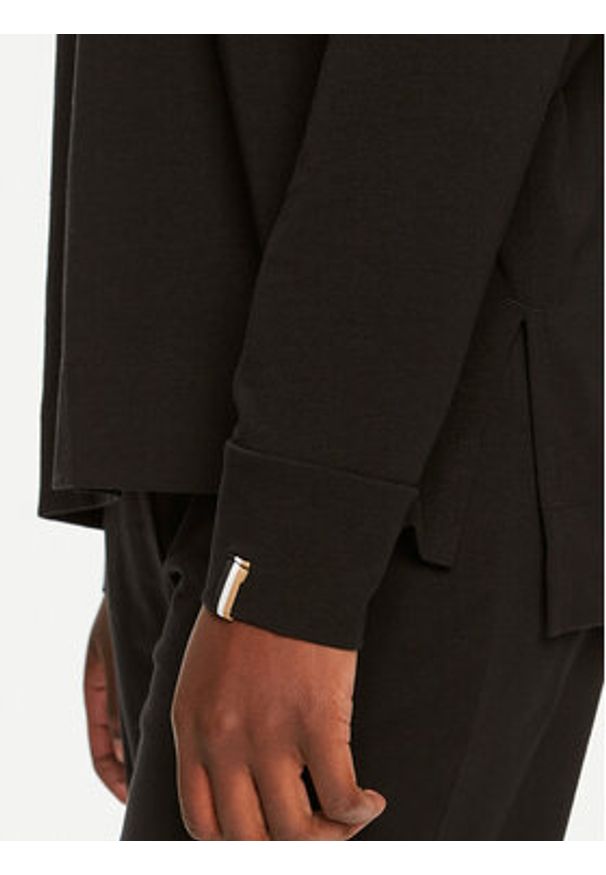 BOSS - Boss Bluza 50520139 Czarny Relaxed Fit. Kolor: czarny. Materiał: bawełna