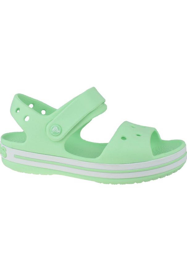 Crocs Crocband Sandal Kids 12856-3TI. Kolor: zielony. Materiał: syntetyk. Styl: sportowy