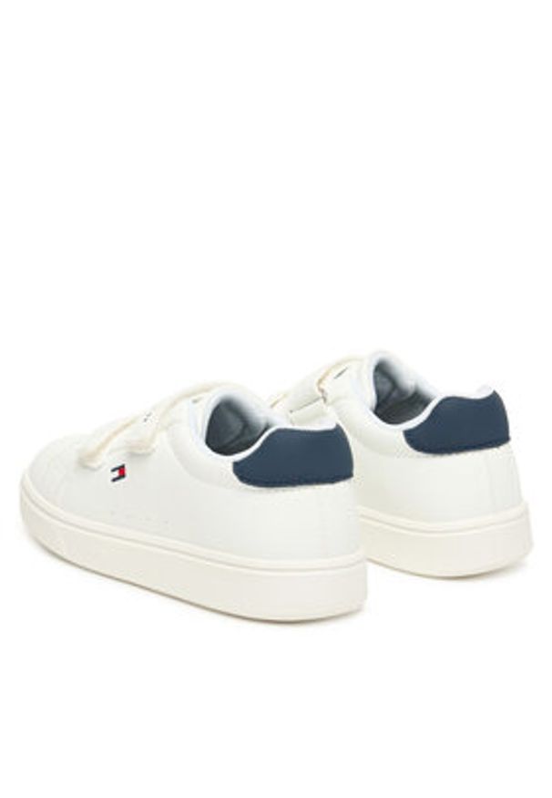 TOMMY HILFIGER - Tommy Hilfiger Sneakersy Low Cut Velcro T1X9-34338-1355 M Biały. Kolor: biały. Materiał: skóra