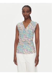 Morgan Bluzka 251-DPOPPA Kolorowy Slim Fit. Materiał: syntetyk. Wzór: kolorowy #1