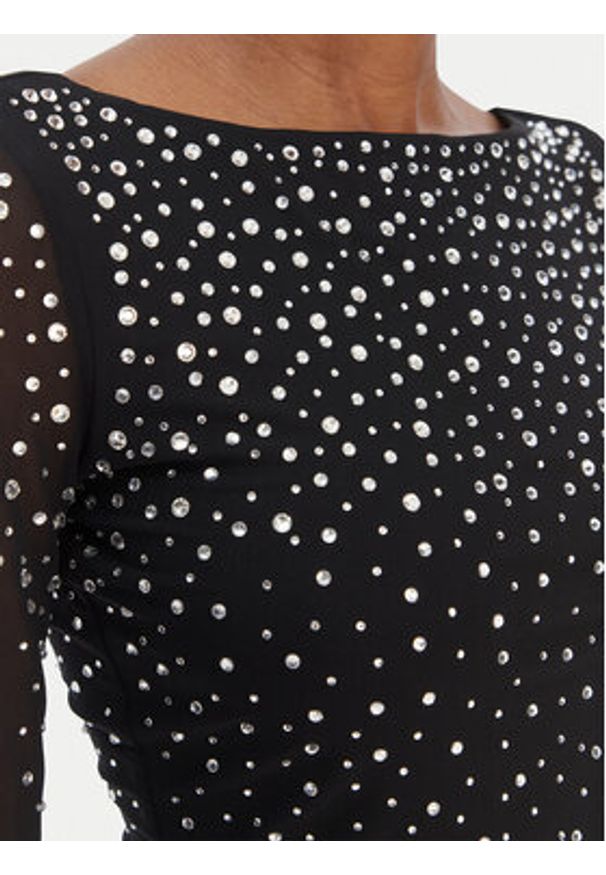 Marciano Guess Sukienka koktajlowa 6RGK02 6218A Czarny Slim Fit. Kolor: czarny. Materiał: syntetyk. Styl: wizytowy