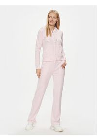 Juicy Couture Bluza Robertson JCAP176 Różowy Slim Fit. Kolor: różowy. Materiał: syntetyk