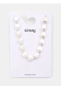 Sinsay - Naszyjnik z błyszczącym wykończeniem - srebrny. Materiał: srebrne. Kolor: srebrny #1