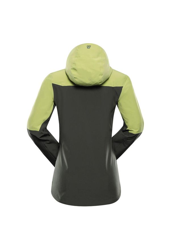 ALPINE PRO - Kurtka damska trekkingowa wodoodporna Alpine Pro Zarra 2. Kolor: zielony. Materiał: hardshell. Sport: turystyka piesza, wspinaczka