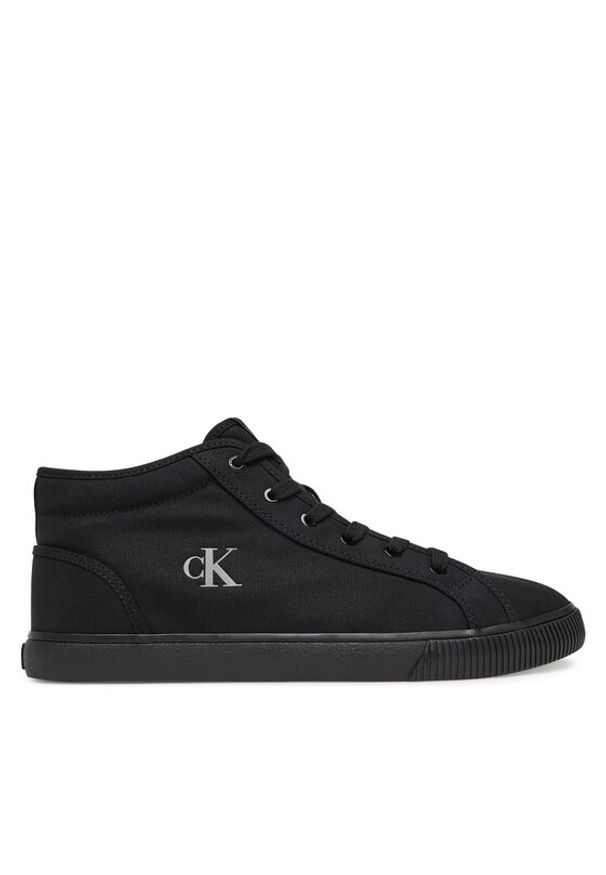 Calvin Klein Jeans Sneakersy Ess Vulc Mid Mg Canvas YM0YM01210 Czarny. Kolor: czarny. Materiał: materiał