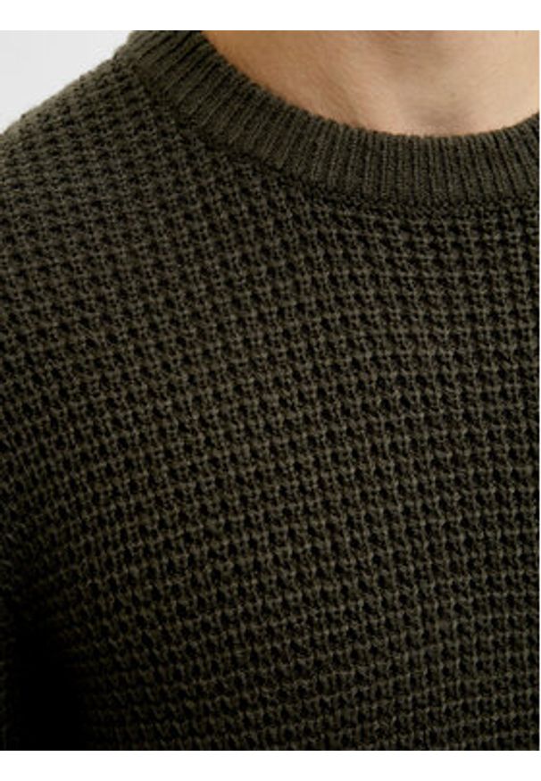Jack & Jones Sweter Global 12287594 Zielony Regular Fit. Kolor: zielony. Materiał: syntetyk, bawełna