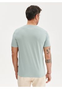 Pako Lorente - PAKO LORENTE – Bawełniany zielony t-shirt. Okazja: na co dzień. Kolor: zielony, niebieski, żółty, oliwkowy. Materiał: bawełna. Styl: casual