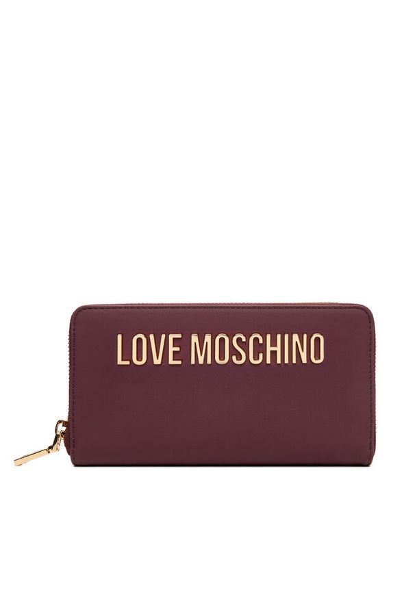 Love Moschino - Duży Portfel Damski LOVE MOSCHINO. Kolor: czerwony